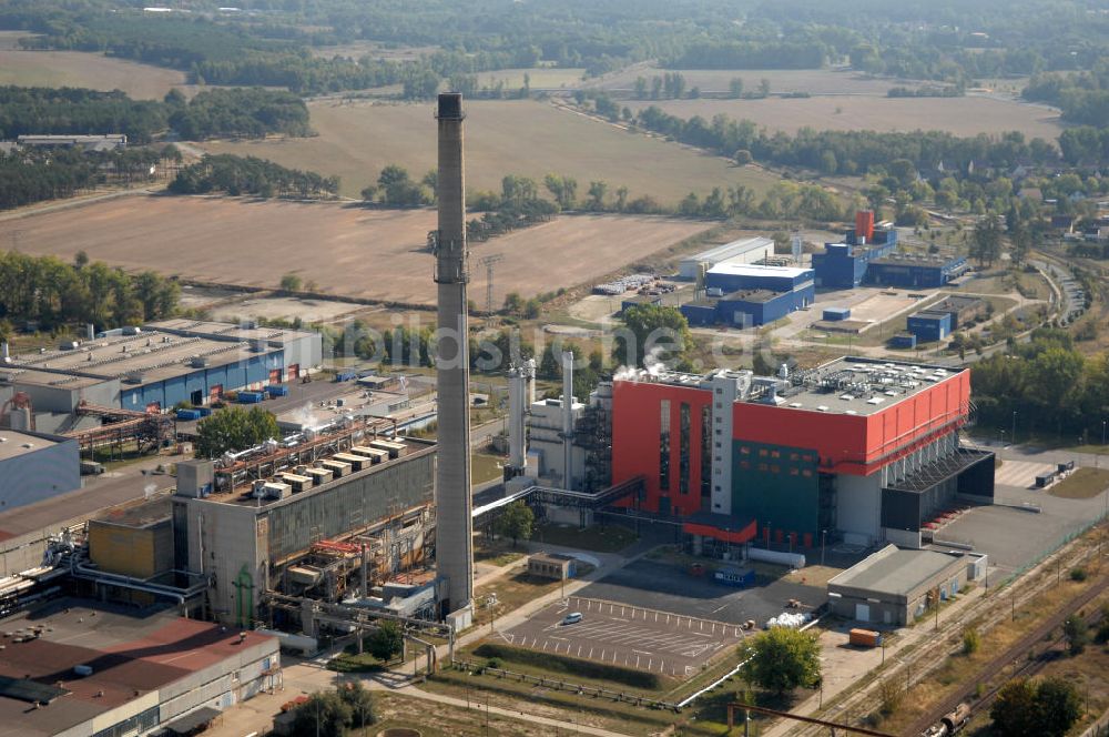 Premnitz aus der Vogelperspektive: E.ON Müllverbrennungsanlage / Heizkraftwerk in Premnitz