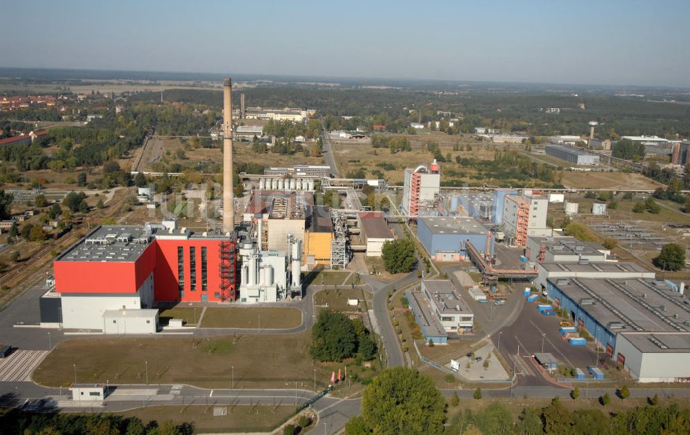 Premnitz von oben - E.ON Müllverbrennungsanlage / Heizkraftwerk in Premnitz