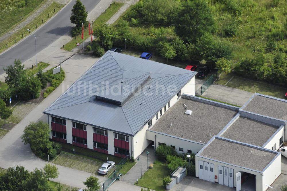 Luftaufnahme Bernau - E.ON Reginalversorgungshaus im Gewerbegebiet Schönow in Bernau bei Berlin