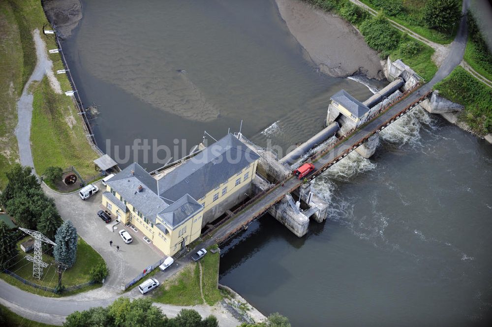 Luftbild Krauthausen - E.ON Werra-Wasserkraftwerk Spichra