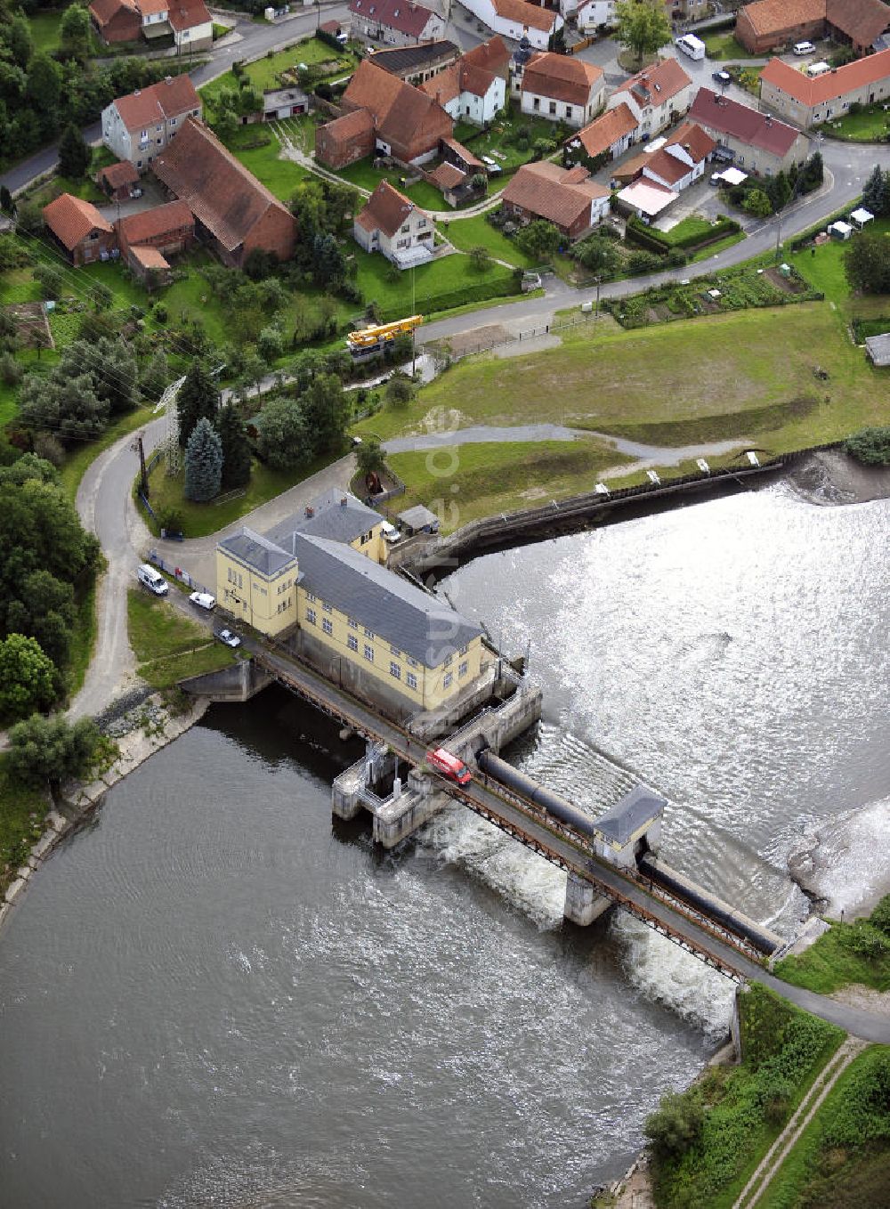 Luftaufnahme Krauthausen - E.ON Werra-Wasserkraftwerk Spichra