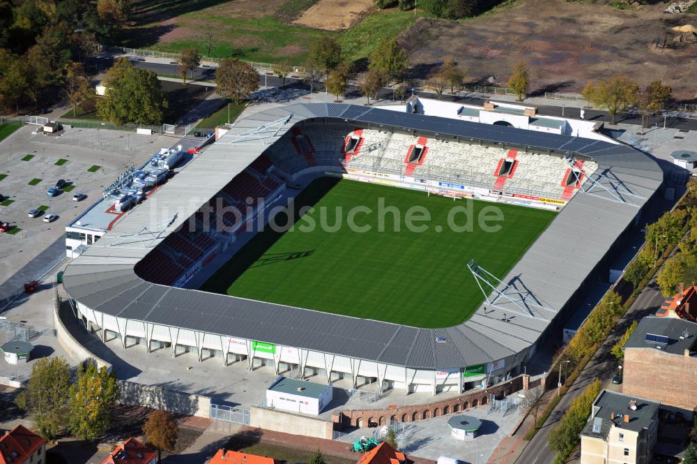 Luftbild Halle / Saale - Erdgas Sportpark Halle / Saale