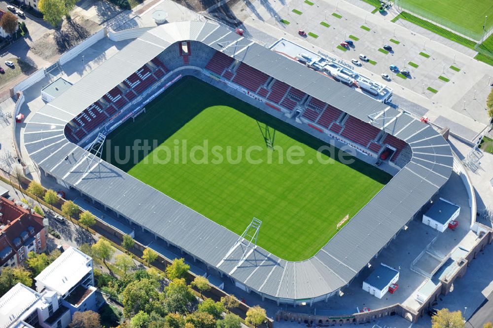 Halle / Saale aus der Vogelperspektive: Erdgas Sportpark Halle / Saale