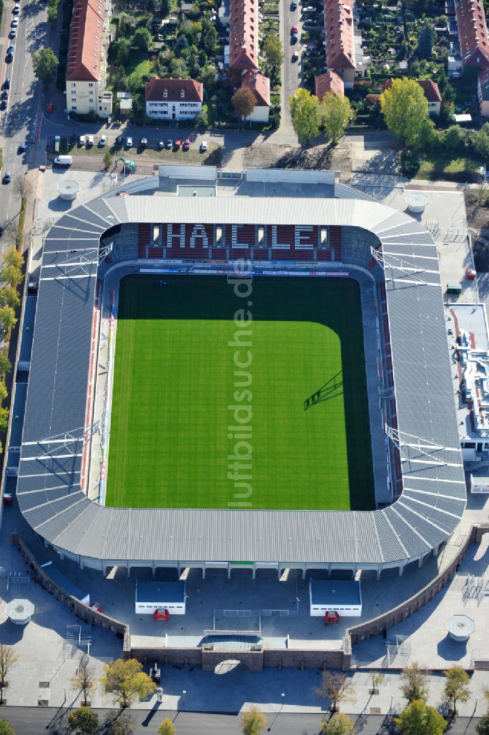 Luftbild Halle / Saale - Erdgas Sportpark Halle / Saale