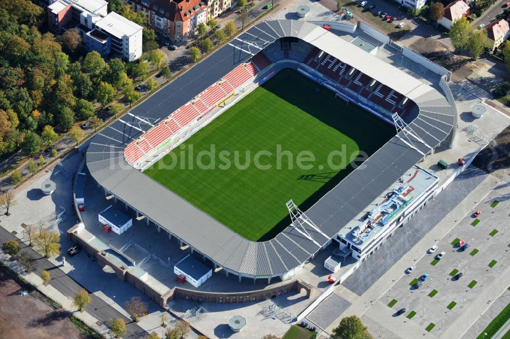 Halle / Saale aus der Vogelperspektive: Erdgas Sportpark Halle / Saale