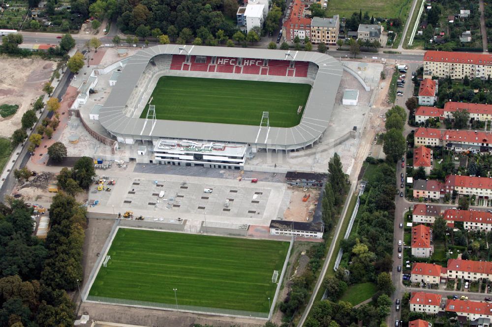 Luftbild Halle / Saale - Erdgas Sportpark Halle / Saale