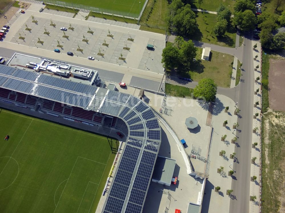 Halle (Saale) aus der Vogelperspektive: ERDGAS Sportpark in Halle ( Saale ) im Bundesland Sachsen-Anhalt