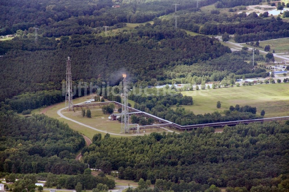 Schwedt von oben - Erdölraffinerie Schwedt an der Oder im Bundesland Brandenburg