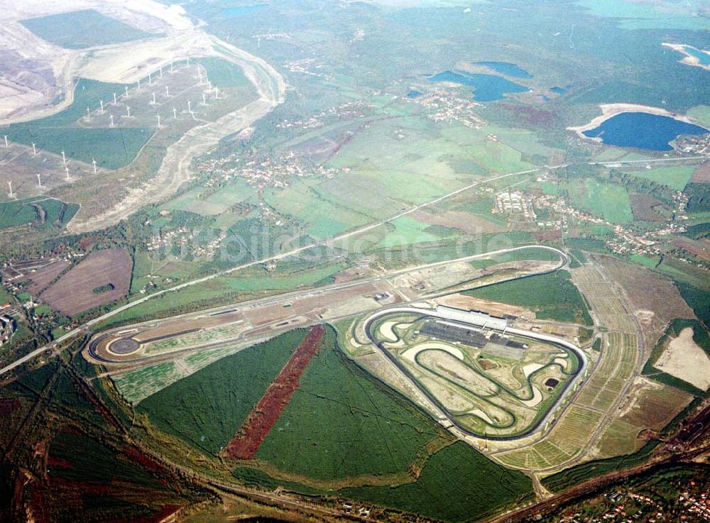 Klettwitz bei Schwarzheide / Brandenburg von oben - Eröffneter Lausitzring bei Klettwitz in Brandenburg