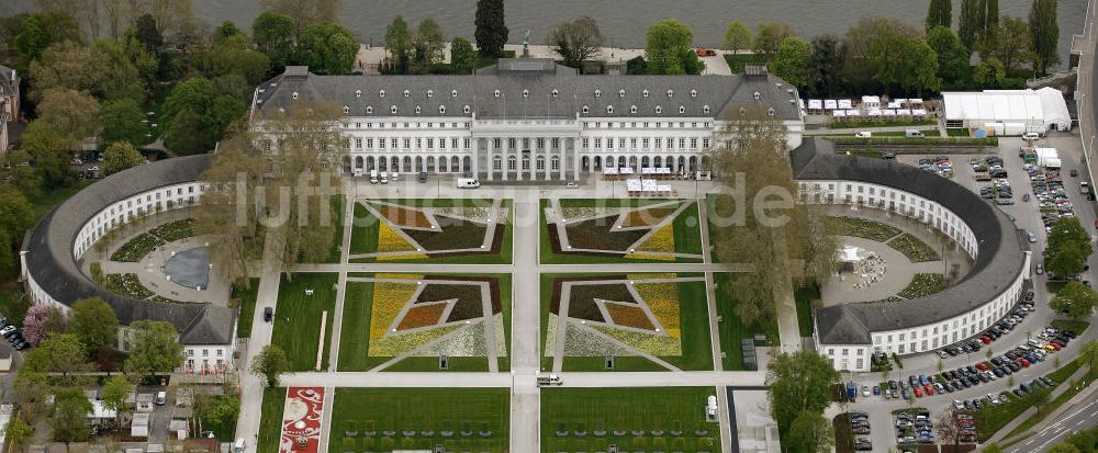 Luftaufnahme Koblenz - Eröffnung der BUGA 2011 am Kurfürstlichen Schloss in Koblenz