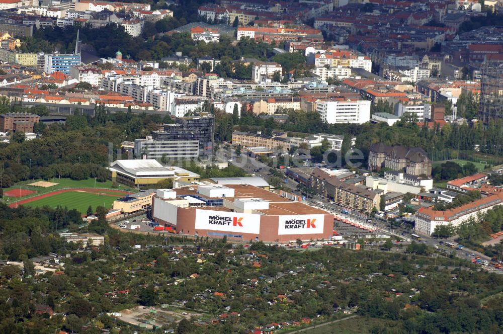 Berlin von oben - Eröffnung des Möbelhauses KRAFT / Höffner am Sachsendamm