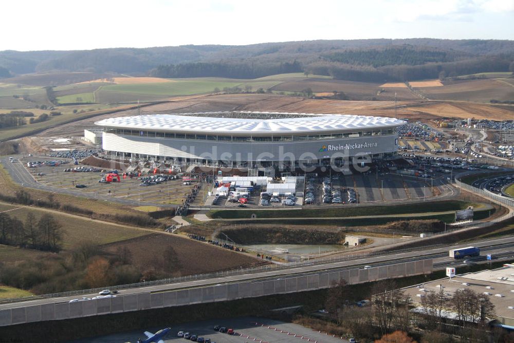 Sinsheim von oben - Eröffnung der Rhein-Neckar-Arena in Sinsheim