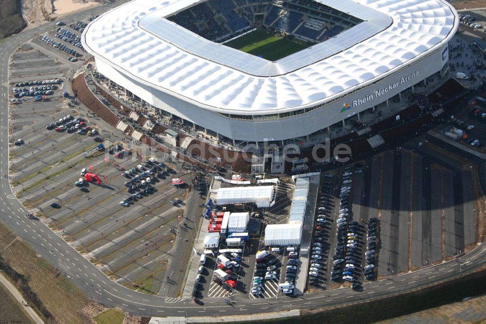 Luftbild Sinsheim - Eröffnung der Rhein-Neckar-Arena in Sinsheim