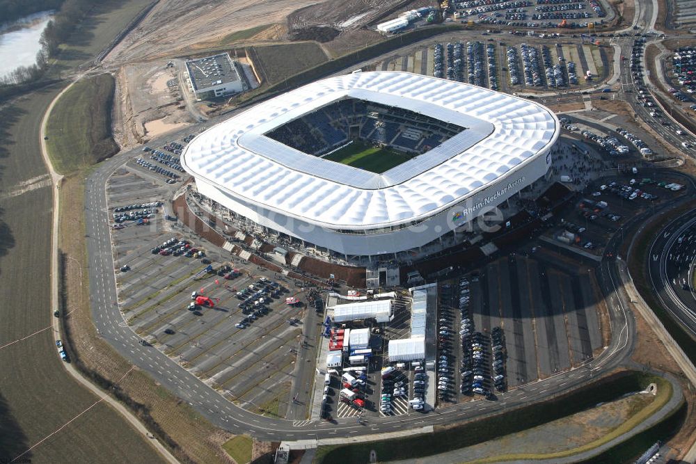 Sinsheim von oben - Eröffnung der Rhein-Neckar-Arena in Sinsheim