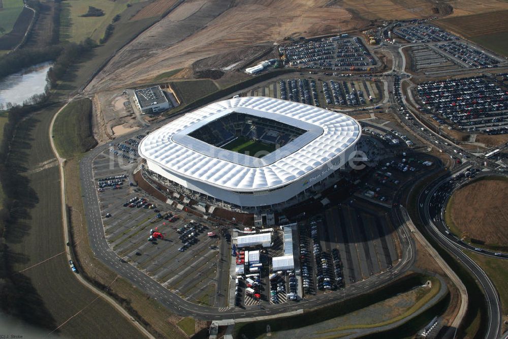 Luftbild Sinsheim - Eröffnung der Rhein-Neckar-Arena in Sinsheim