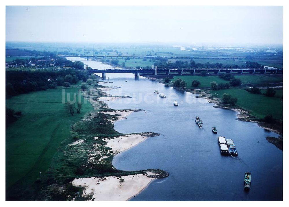 Hohenwarthe / Sachsen-Anhalt von oben - Eröffnung Wasserstraßenkreuz Magdeburg