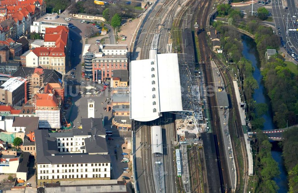 Erfurt von oben - Erfurt Hauptbahnhof