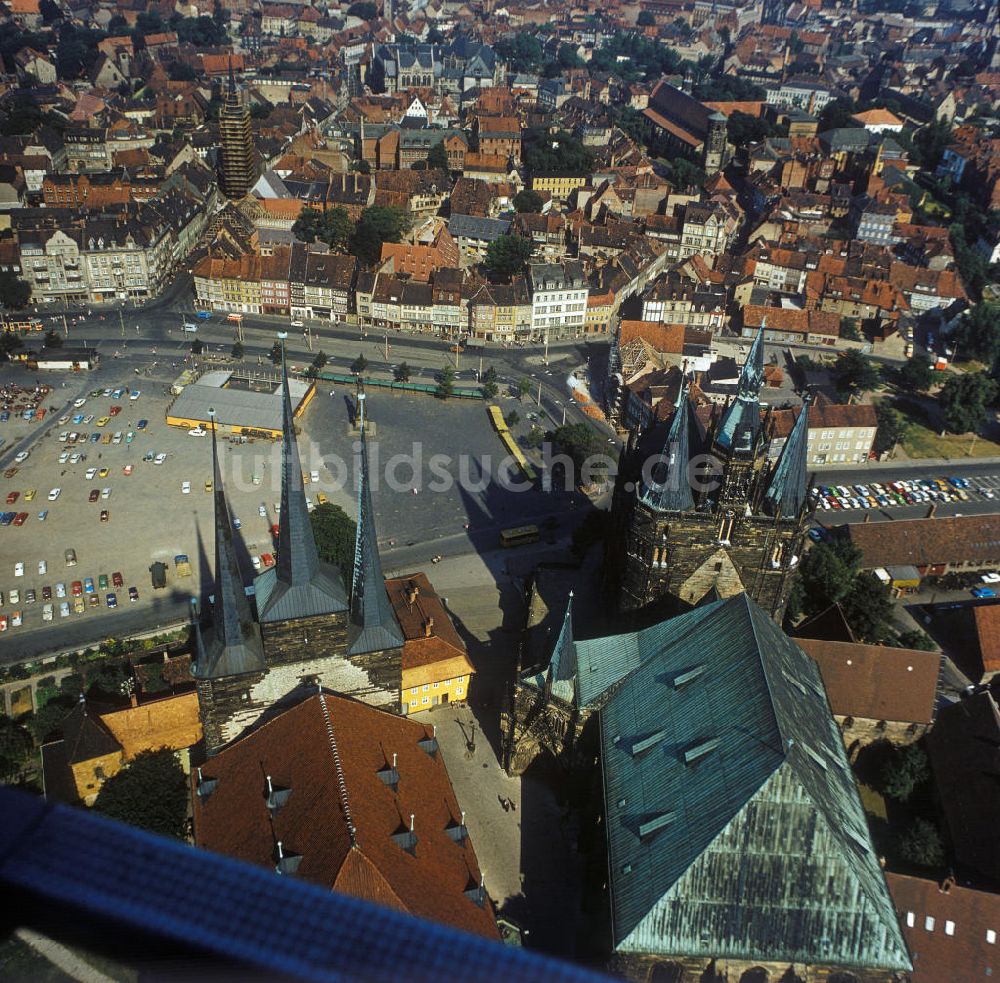 Luftbild Erfurt - Erfurter Domplatz und Altstadt