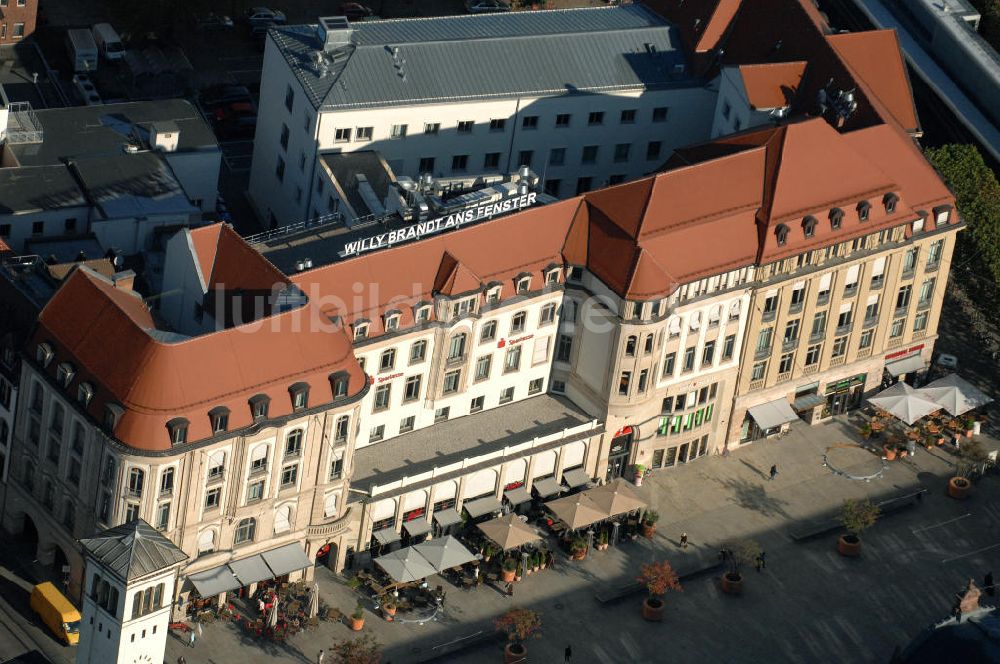 Luftaufnahme Erfurt - Erfurter Hof am Willy-Brandt-Platz