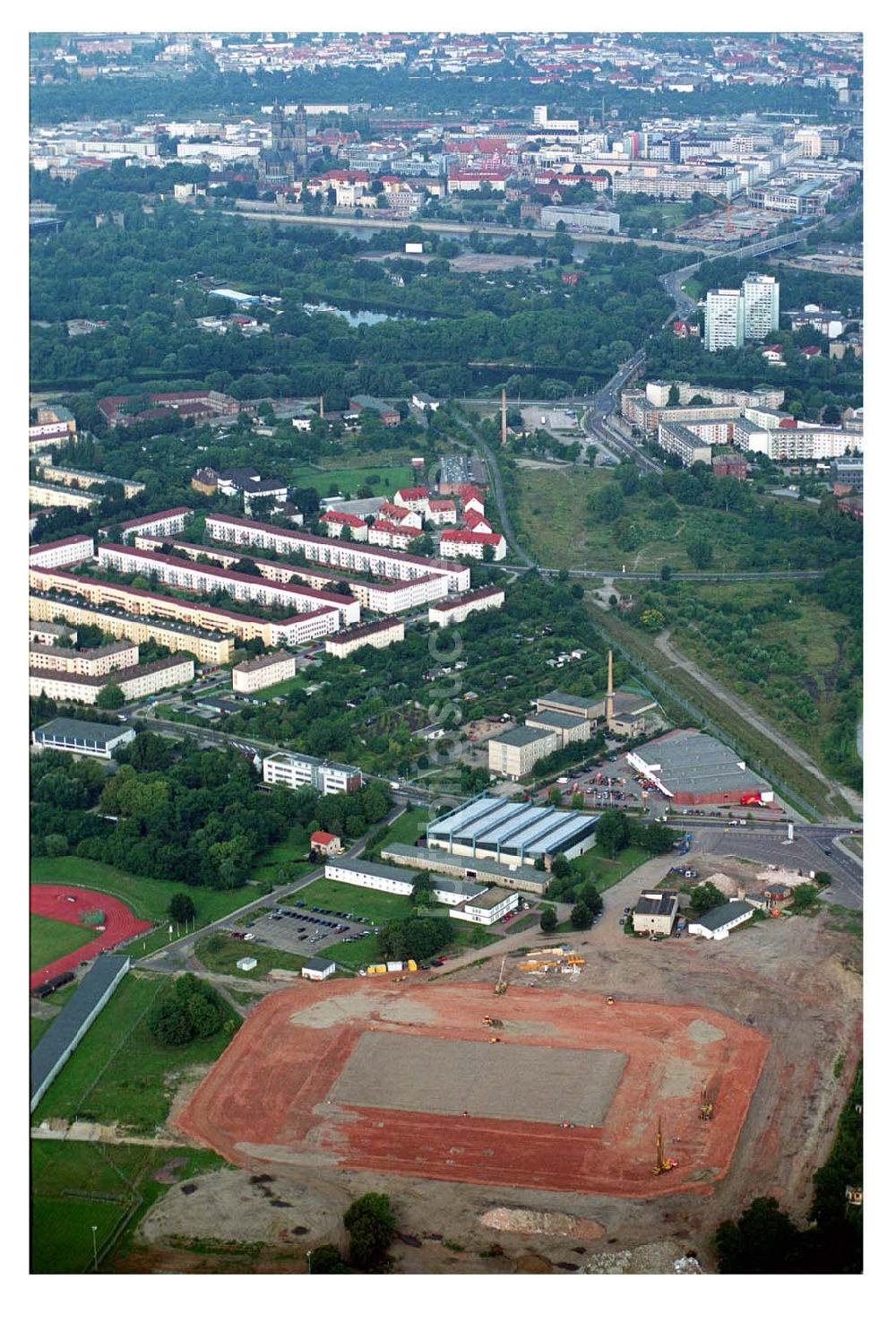 Magdeburg von oben - Ernst-Grube-Stadion Magdeburg