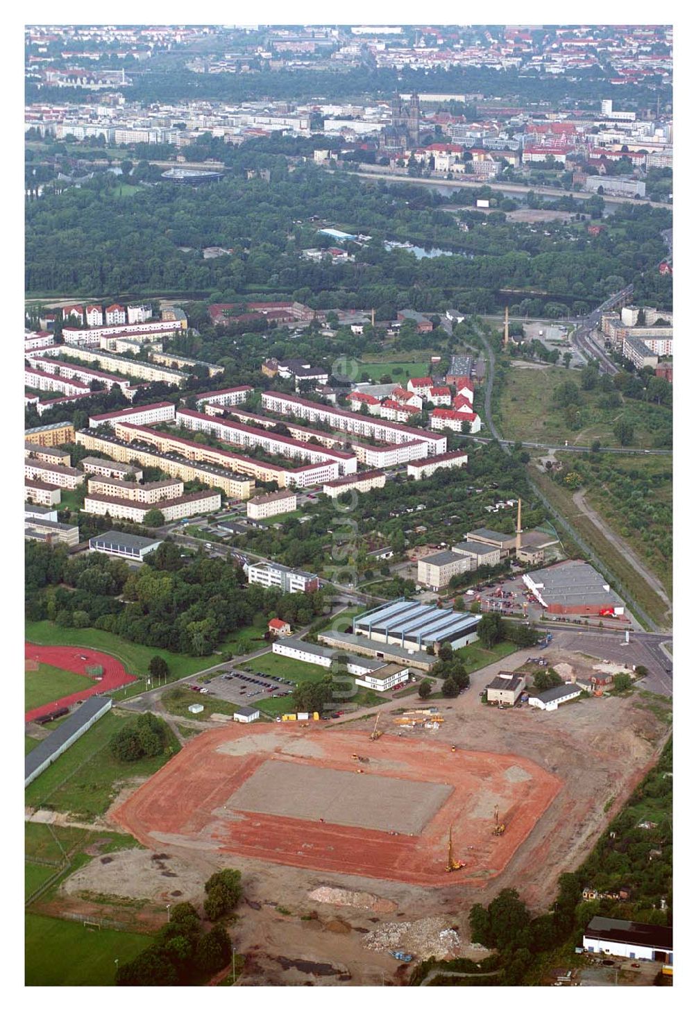 Magdeburg aus der Vogelperspektive: Ernst-Grube-Stadion Magdeburg