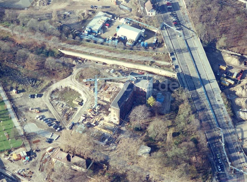 Berlin - Tiergarten von oben - Errichtung der Feuer- und Polizeiwache am Bundeskanzleramt im Berliner Regierungsviertel - ein Bauprojekt der SCHÄLERBAU BERLIN GmbH Niederlassung Hochbau Herrn Karakianis pers