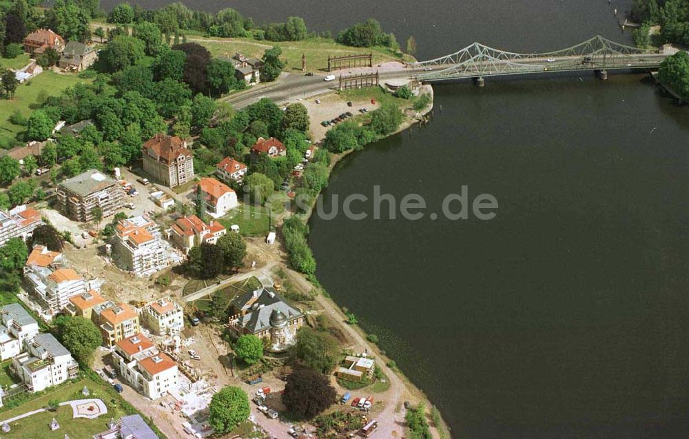 Luftbild Potsdam - Errichtung von Neubauwohnungen am Glienicker Horn in Potsdam.