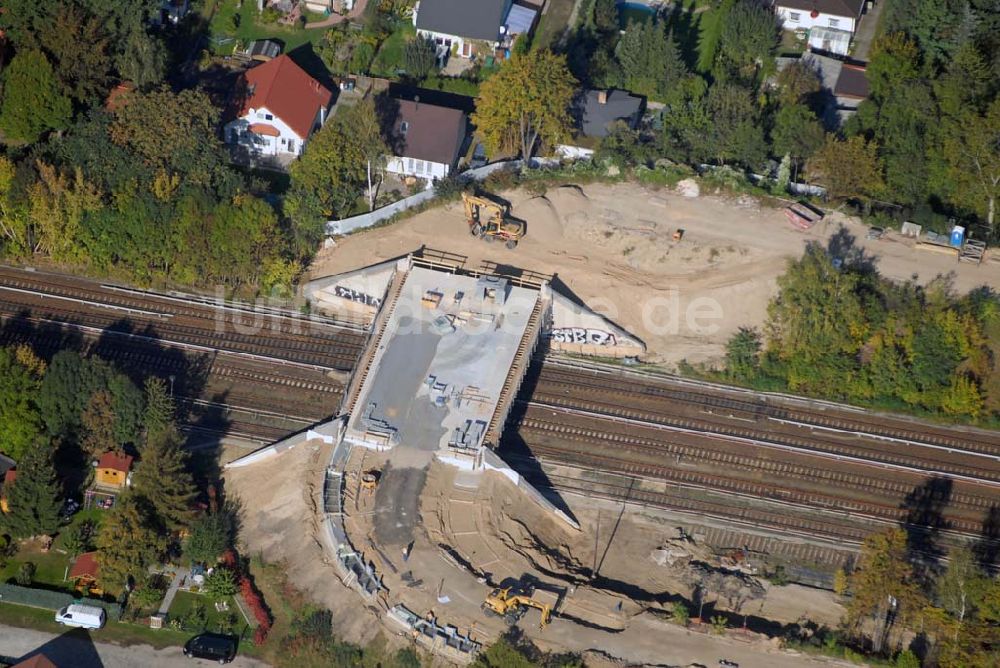 Luftaufnahme Berlin-Kaulsdorf - Ersatzbau Kaulsdorfer Brücke