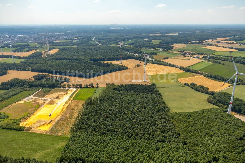 Haltern am See von oben - Erschließungs - und Aufschüttungs- Arbeiten in Haltern am See im Bundesland Nordrhein-Westfalen, Deutschland