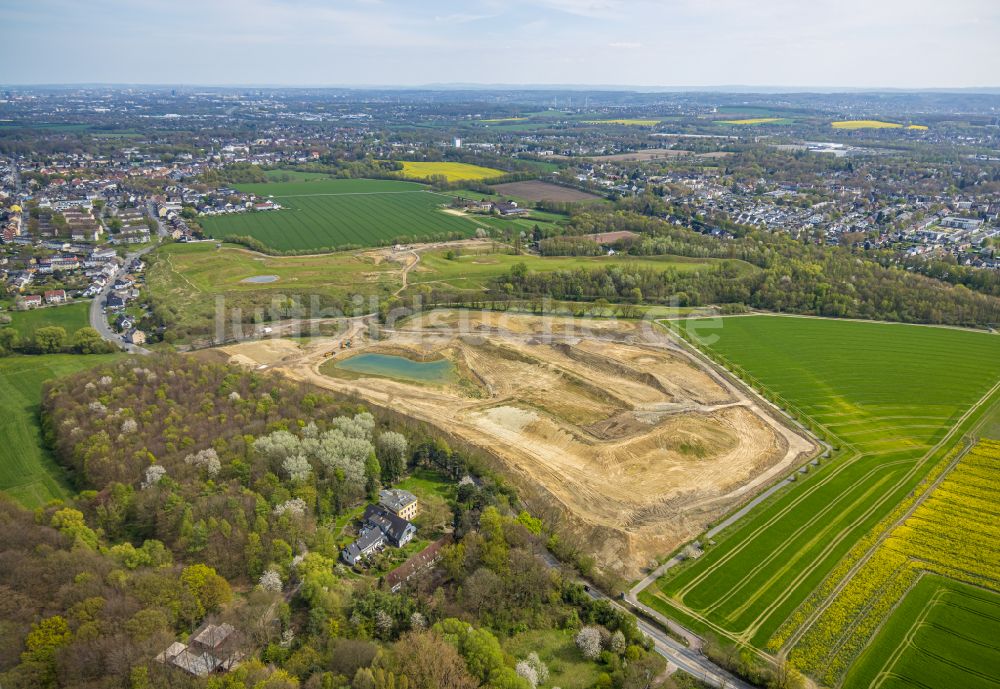 Holte von oben - Erschließungsarbeiten zum Neubau eines Golfparks in Holte im Bundesland Nordrhein-Westfalen, Deutschland