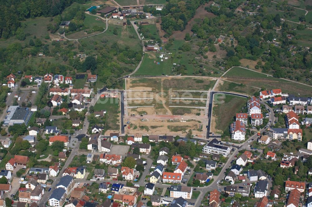 Lörrach aus der Vogelperspektive: Erschließungsgebiet für das Neubau- Wohngebiet Belist im Ortsteil Haagen in Lörrach im Bundesland Baden-Württemberg, Deutschland