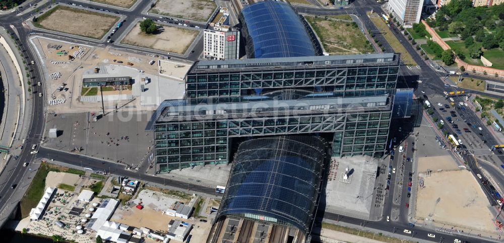 Berlin Moabit von oben - Erweiterung- und Bauflächen am Berliner Hauptbahnhof am Spreebogen im Tiergarten