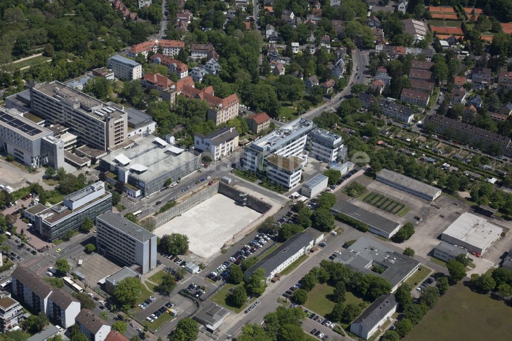 Mainz von oben - Erweiterung Forschungs- Gebäude und Bürokomplex des Unternehmens Biontech in Mainz im Bundesland Rheinland-Pfalz