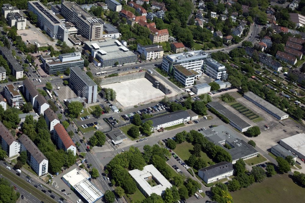 Mainz aus der Vogelperspektive: Erweiterung Forschungs- Gebäude und Bürokomplex des Unternehmens Biontech in Mainz im Bundesland Rheinland-Pfalz