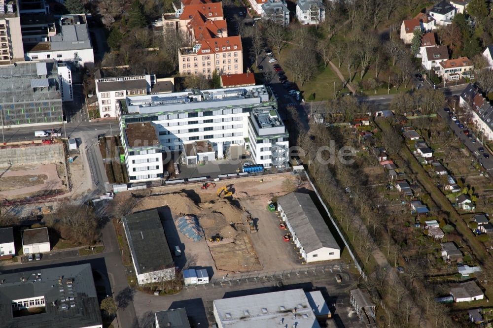 Luftaufnahme Mainz - Erweiterung Forschungs- Gebäude und Bürokomplex des Unternehmens Biontech in Mainz im Bundesland Rheinland-Pfalz