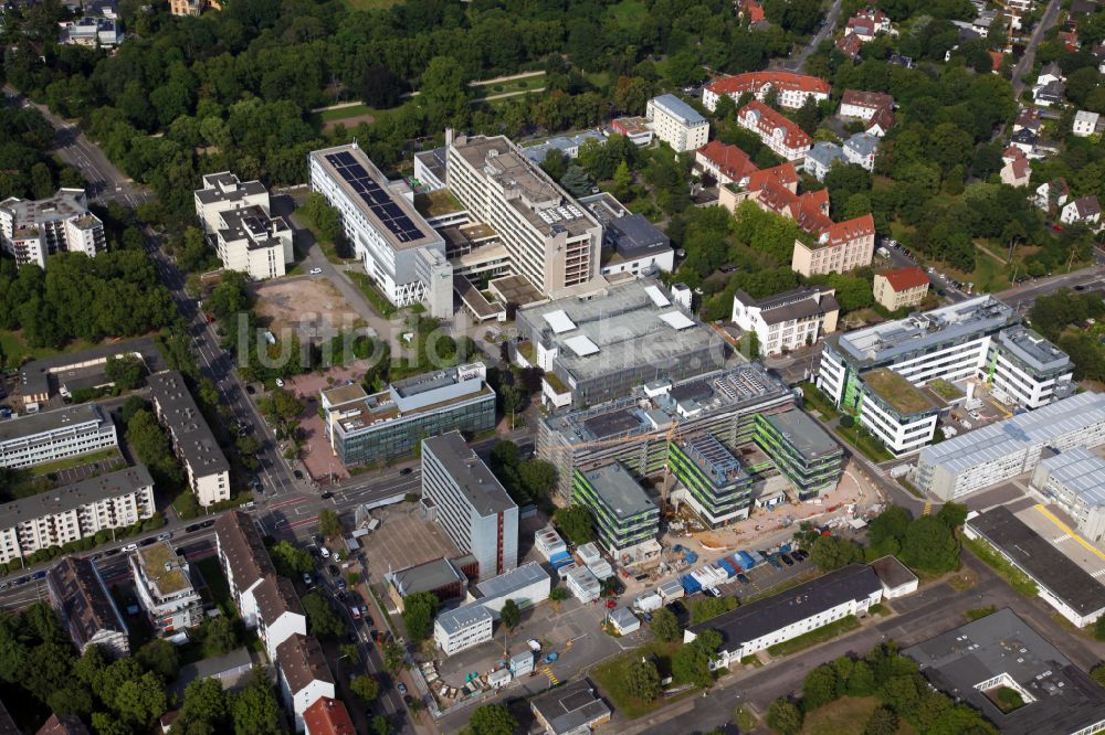 Luftbild Mainz - Erweiterung Forschungs- Gebäude und Bürokomplex des Unternehmens Biontech in Mainz im Bundesland Rheinland-Pfalz