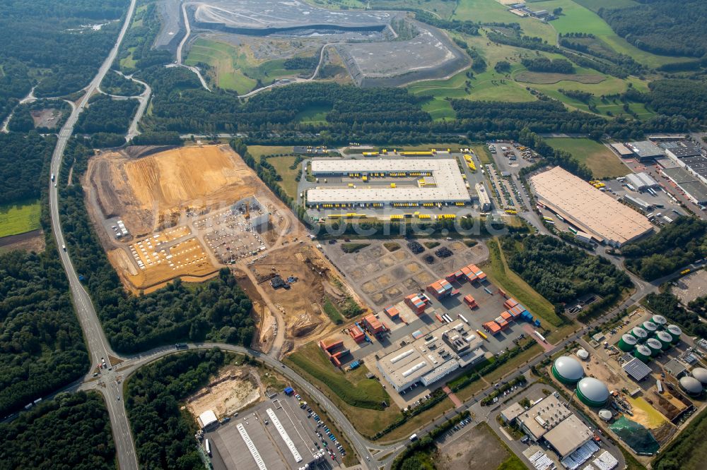 Luftaufnahme Dorsten - Erweiterung des Logistikzentrums Arvato Supply Chain Solutions in Dorsten im Bundesland Nordrhein-Westfalen, Deutschland