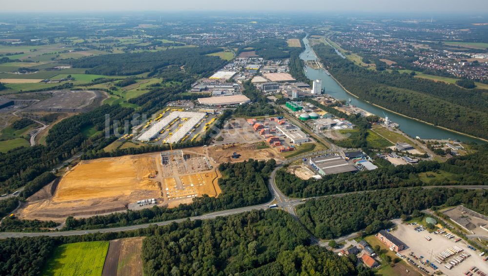 Luftbild Dorsten - Erweiterung des Logistikzentrums Arvato Supply Chain Solutions in Dorsten im Bundesland Nordrhein-Westfalen, Deutschland