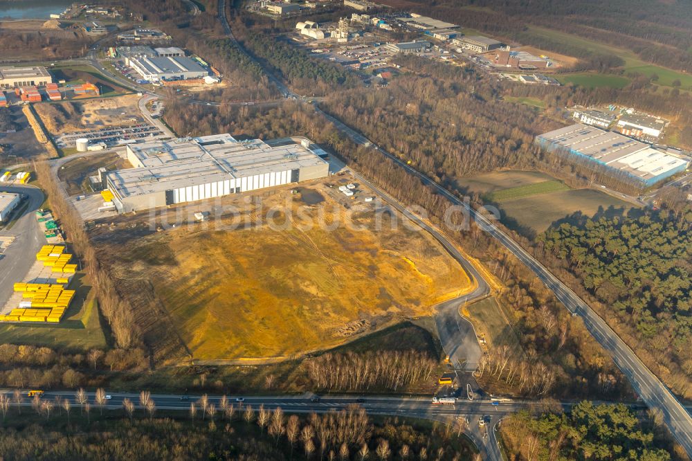 Luftbild Dorsten - Erweiterung des Logistikzentrums Arvato Supply Chain Solutions in Dorsten im Bundesland Nordrhein-Westfalen, Deutschland