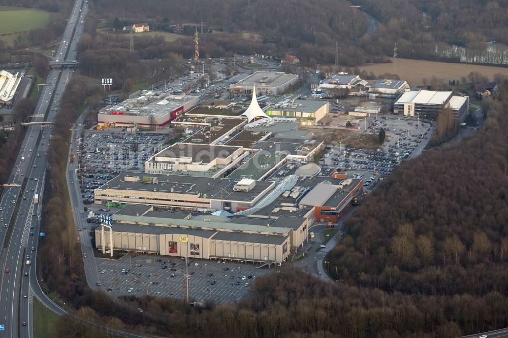 Luftbild Bochum - Erweiterung und Umbau des Einkaufszentrum an der A40 Ruhrpark in Bochum im Bundesland Nordrhein-Westfalen NRW