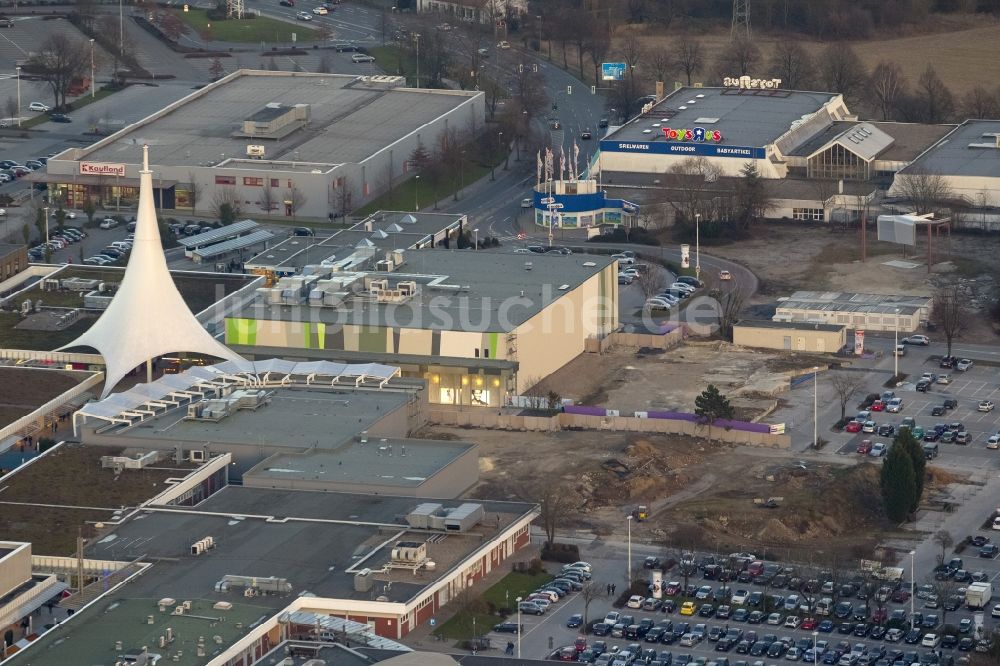 Luftaufnahme Bochum - Erweiterung und Umbau des Einkaufszentrum an der A40 Ruhrpark in Bochum im Bundesland Nordrhein-Westfalen NRW