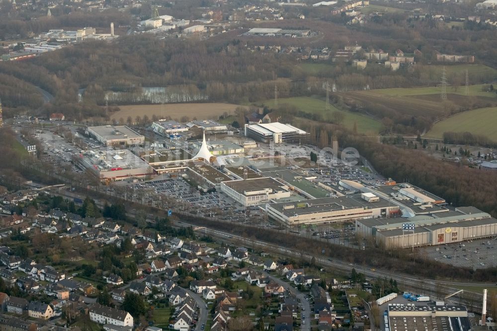 Luftbild Bochum - Erweiterung und Umbau des Einkaufszentrum an der A40 Ruhrpark in Bochum im Bundesland Nordrhein-Westfalen NRW