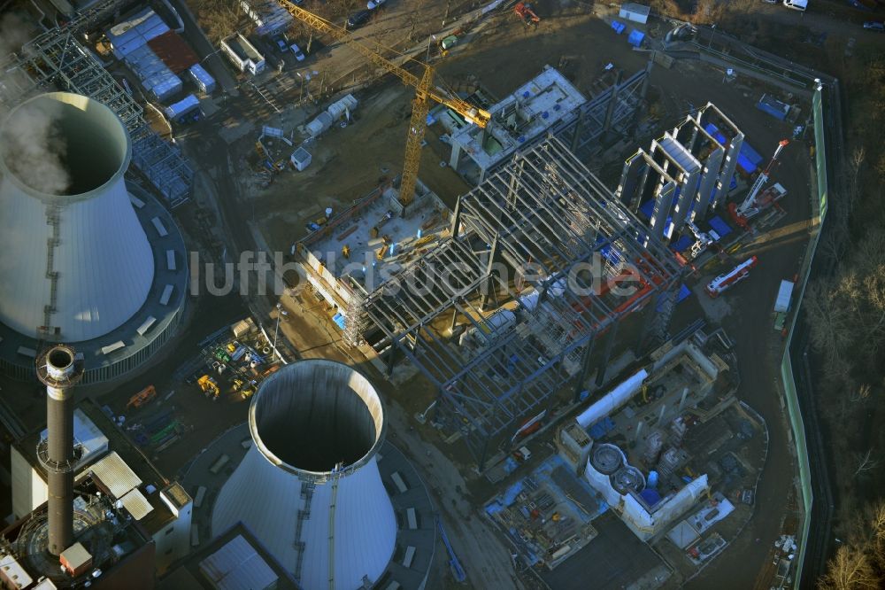 Berlin von oben - Erweiterungs- Baustelle am Kraftwerk Berlin Lichterfelde