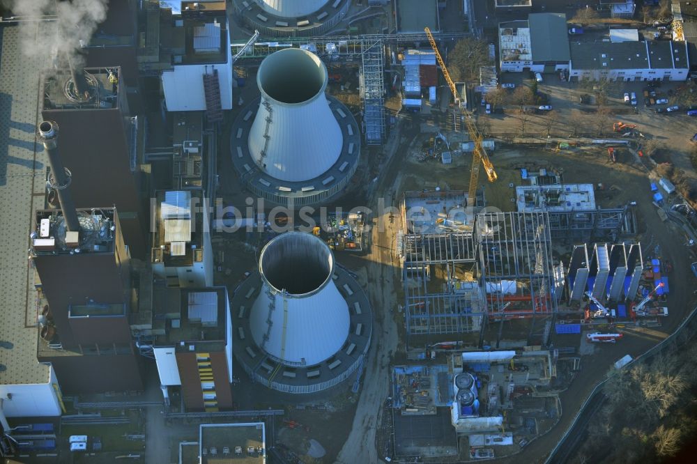 Berlin aus der Vogelperspektive: Erweiterungs- Baustelle am Kraftwerk Berlin Lichterfelde