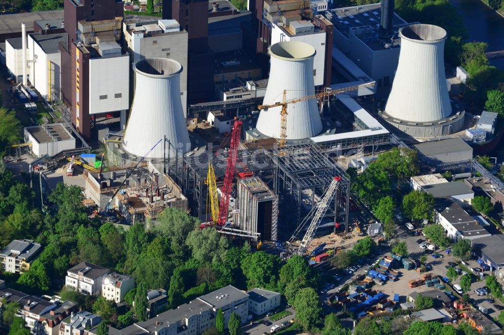 Berlin aus der Vogelperspektive: Erweiterungs- Baustelle am Kraftwerk Berlin Lichterfelde