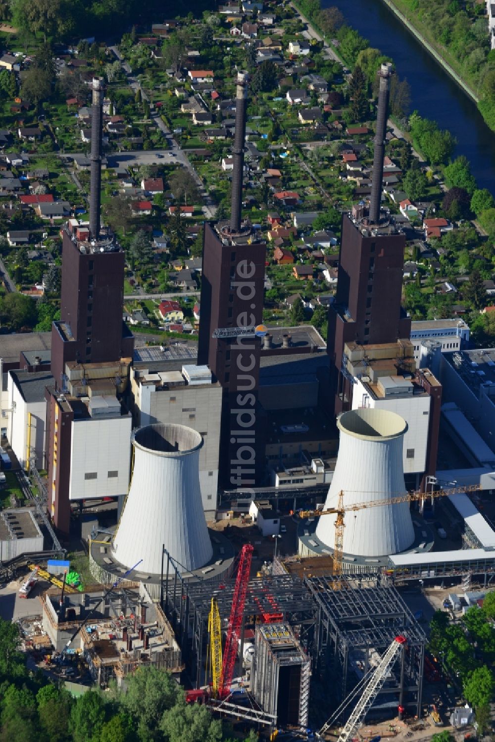 Luftbild Berlin - Erweiterungs- Baustelle am Kraftwerk Berlin Lichterfelde