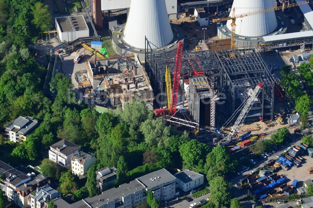 Luftaufnahme Berlin - Erweiterungs- Baustelle am Kraftwerk Berlin Lichterfelde