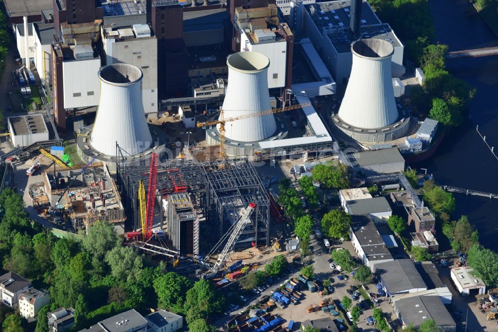 Berlin von oben - Erweiterungs- Baustelle am Kraftwerk Berlin Lichterfelde