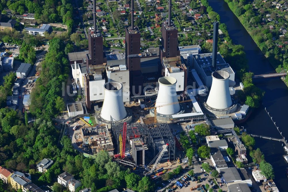 Berlin aus der Vogelperspektive: Erweiterungs- Baustelle am Kraftwerk Berlin Lichterfelde