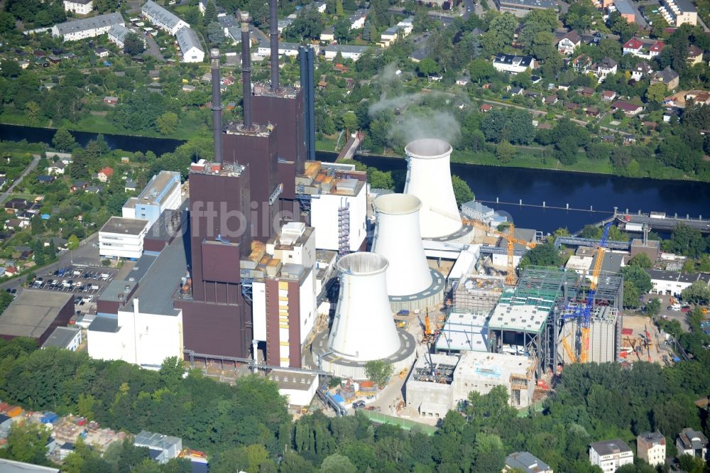 Luftaufnahme Berlin - Erweiterungs- Baustelle am Kraftwerk Berlin Lichterfelde